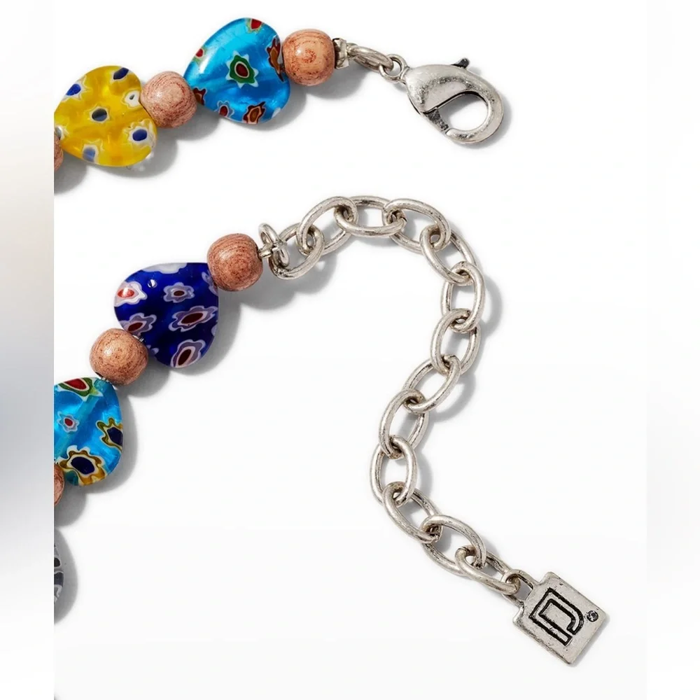 Dannijo NWT Bianca Venetian Glass Heart Necklace - Picture 4 of 8